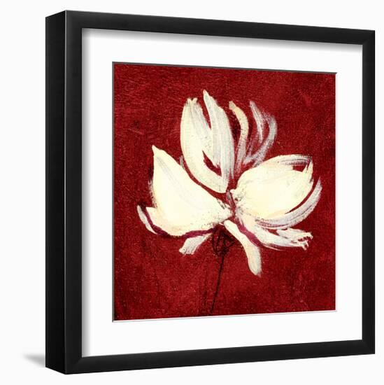 Cream on Crimson-Sarah Parker-Framed Art Print