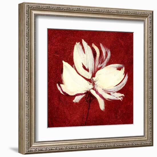 Cream on Crimson-Sarah Parker-Framed Art Print