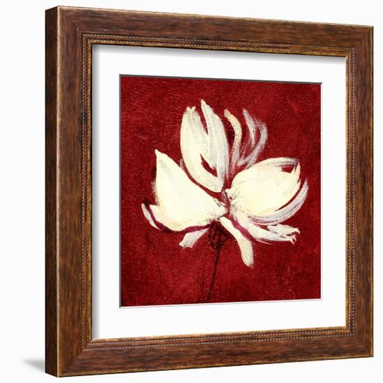 Cream on Crimson-Sarah Parker-Framed Art Print