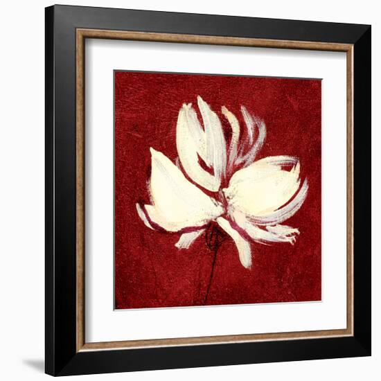 Cream on Crimson-Sarah Parker-Framed Art Print