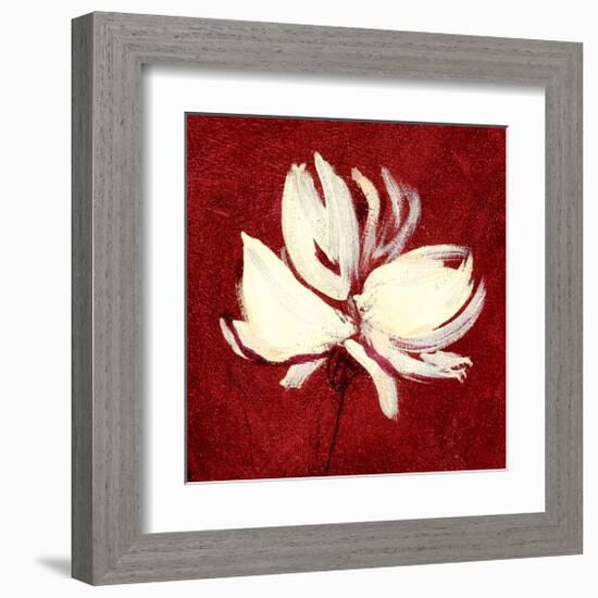 Cream on Crimson-Sarah Parker-Framed Art Print