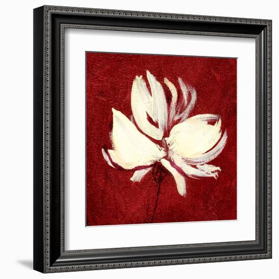 Cream on Crimson-Sarah Parker-Framed Art Print