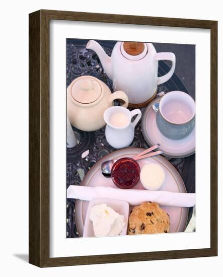 Cream Tea at the Castle by the Sea Tearoom, Scarborough, North Yorkshire, Yorkshire, England, UK-Mark Sunderland-Framed Photographic Print