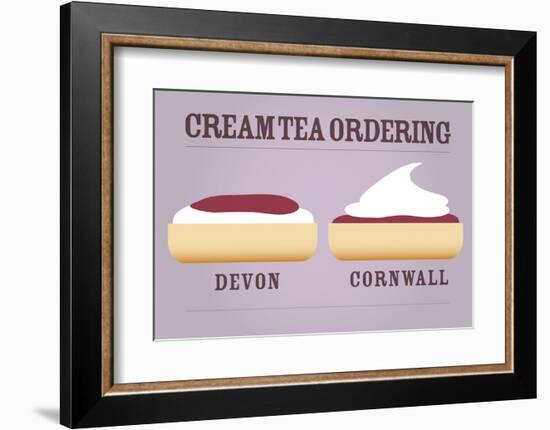 Cream Tea Ordering - Devon and Cornwall-Stephen Wildish-Framed Art Print