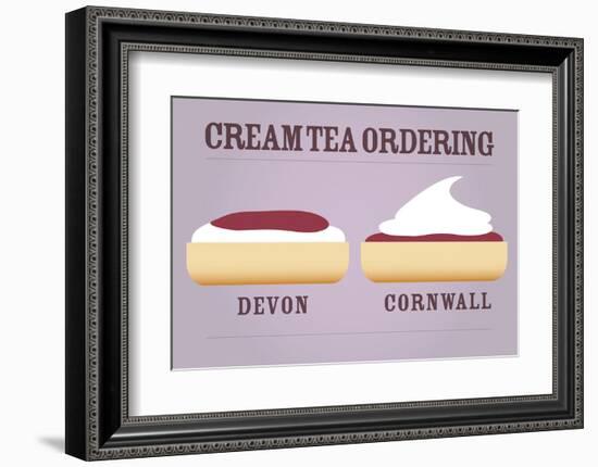 Cream Tea Ordering - Devon and Cornwall-Stephen Wildish-Framed Art Print