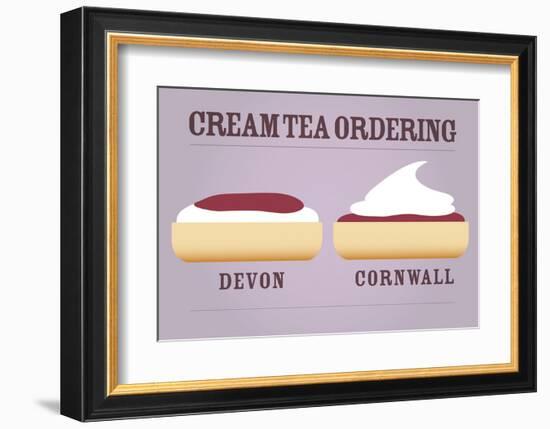 Cream Tea Ordering - Devon and Cornwall-Stephen Wildish-Framed Art Print