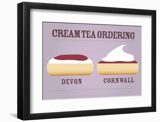 Cream Tea Ordering - Devon and Cornwall-Stephen Wildish-Framed Art Print