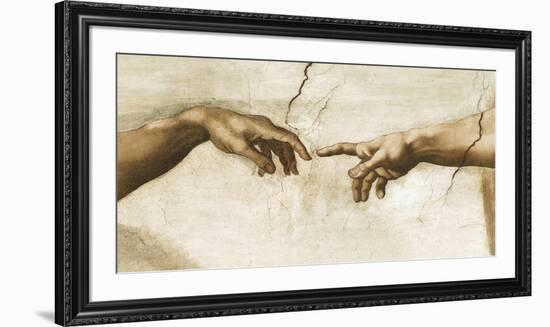 Creation of Adam, 1512 - Detail-Michelangelo-Framed Giclee Print