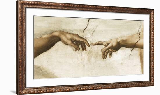 Creation of Adam, 1512 - Detail-Michelangelo-Framed Giclee Print