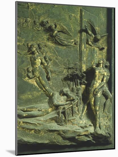 Creation of Adam and Eve, Original Sin and Expulsion from Paradise, Panel-Lorenzo Ghiberti-Mounted Giclee Print