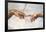 Creation of Adam Detail Hands-Michelangelo Buonarroti-Framed Art Print