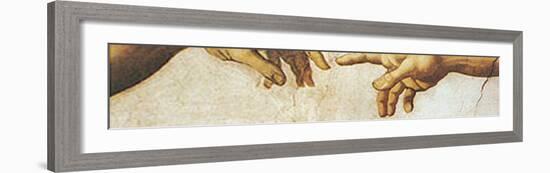 Creation of Adam Detail-Michelangelo Buonarroti-Framed Art Print