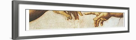 Creation of Adam Detail-Michelangelo Buonarroti-Framed Art Print