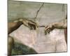 Creation of Adam - Detail-Michelangelo-Mounted Premium Giclee Print