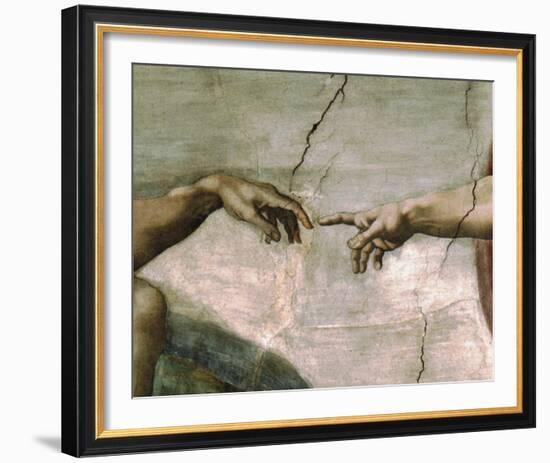 Creation of Adam - Detail-Michelangelo-Framed Giclee Print