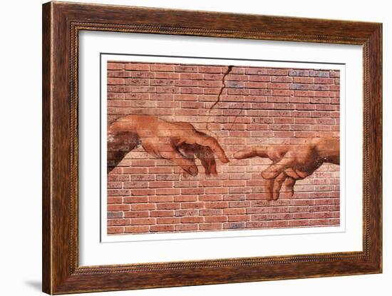 Creation of Adam Graffiti Art-null-Framed Art Print