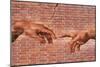 Creation of Adam Graffiti Plastic Sign-null-Mounted Art Print