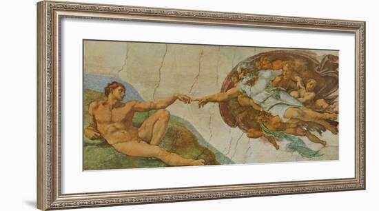 Creation of Adam-Michelangelo Buonarroti-Framed Art Print