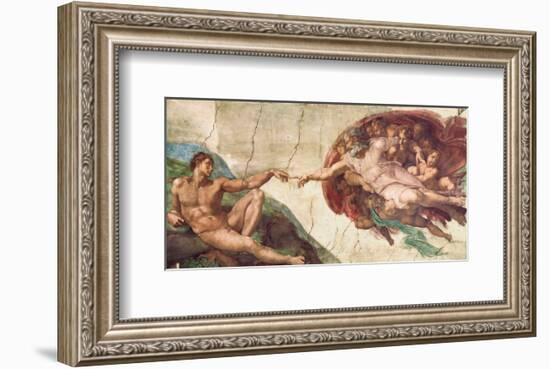 Creation of Adam-Michelangelo Buonarroti-Framed Premium Giclee Print