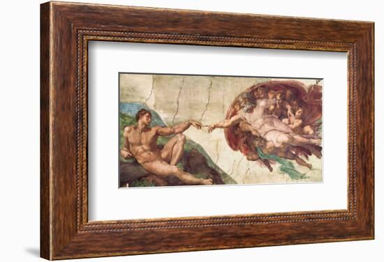 Creation of Adam-Michelangelo Buonarroti-Framed Premium Giclee Print