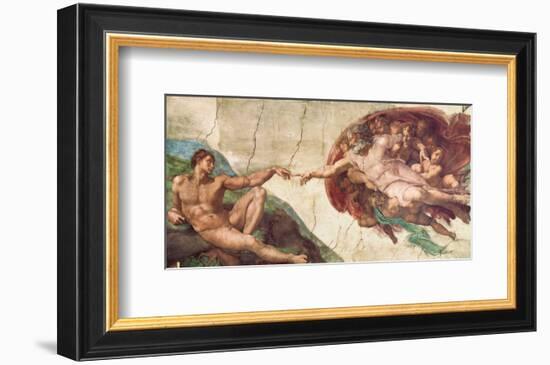 Creation of Adam-Michelangelo Buonarroti-Framed Premium Giclee Print