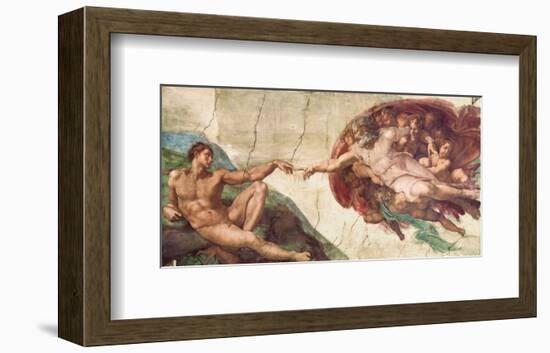 Creation of Adam-Michelangelo Buonarroti-Framed Premium Giclee Print