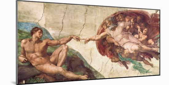 Creation of Adam-Michelangelo Buonarroti-Mounted Premium Giclee Print