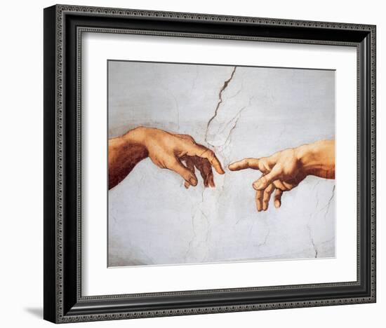 Creation of Adam-Michelangelo Buonarroti-Framed Art Print