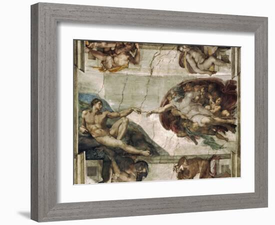 Creation of Adam-Michelangelo Buonarroti-Framed Giclee Print