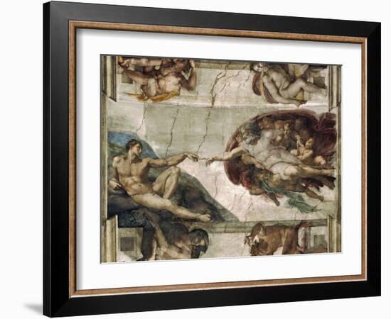 Creation of Adam-Michelangelo Buonarroti-Framed Giclee Print