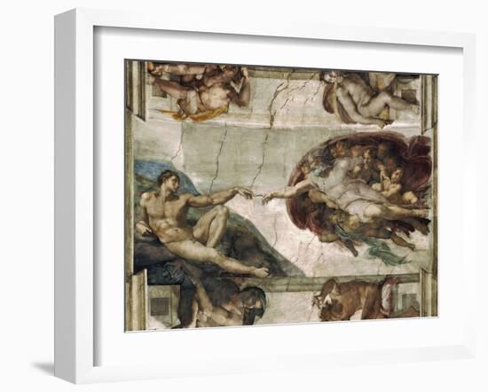 Creation of Adam-Michelangelo Buonarroti-Framed Giclee Print