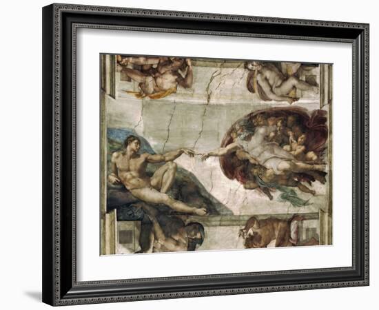 Creation of Adam-Michelangelo Buonarroti-Framed Giclee Print