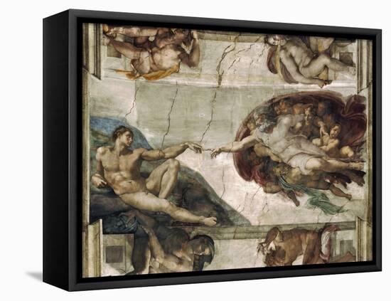 Creation of Adam-Michelangelo Buonarroti-Framed Premier Image Canvas