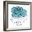 Creative Blue Cloud and Raindrops, Happy Monsoon Season Concept.-Allies Interactive-Framed Art Print