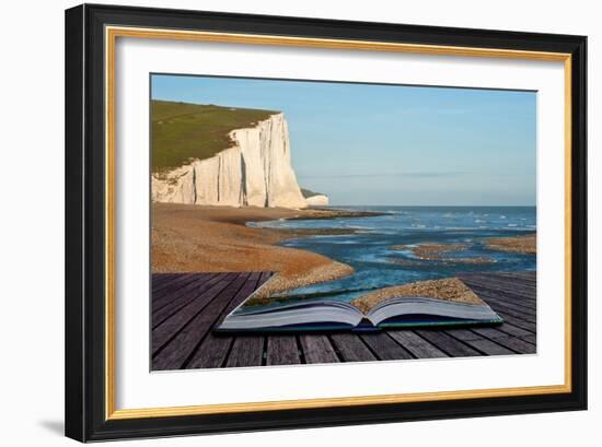 Creative Concept Image Of Seascape In Pages Of Book-Veneratio-Framed Premium Giclee Print