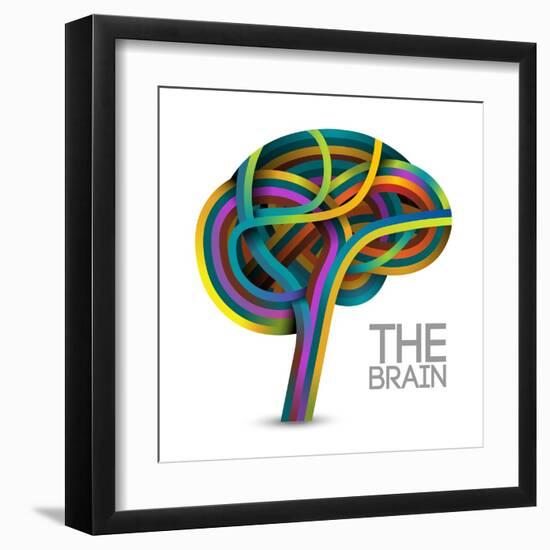 Creative Concept of the Human Brain-Cyborgwitch-Framed Art Print