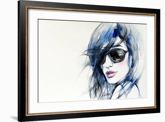 Creative Hand Painted Fashion Illustration-Anna Ismagilova-Framed Art Print