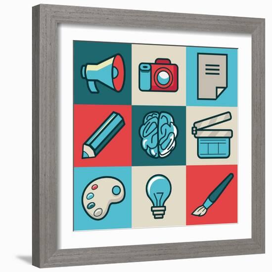 Creative Icons-venimo-Framed Art Print