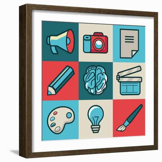 Creative Icons-venimo-Framed Art Print