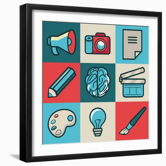 Creative Icons-venimo-Framed Art Print