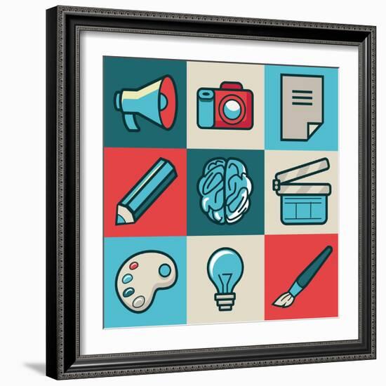 Creative Icons-venimo-Framed Art Print