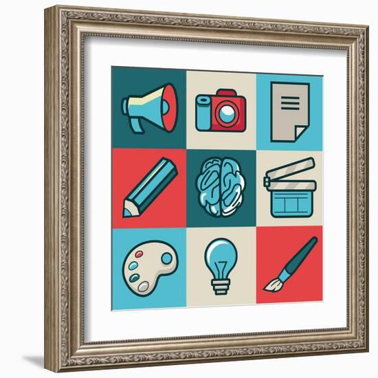 Creative Icons-venimo-Framed Art Print