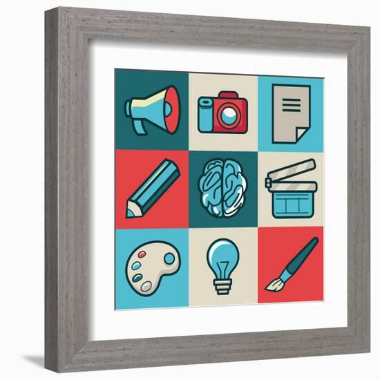 Creative Icons-venimo-Framed Art Print