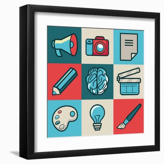 Creative Icons-venimo-Framed Art Print