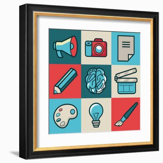 Creative Icons-venimo-Framed Art Print