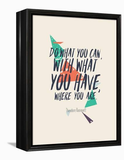 Creative Poster with Quote and Grunge Background-Vanzyst-Framed Stretched Canvas