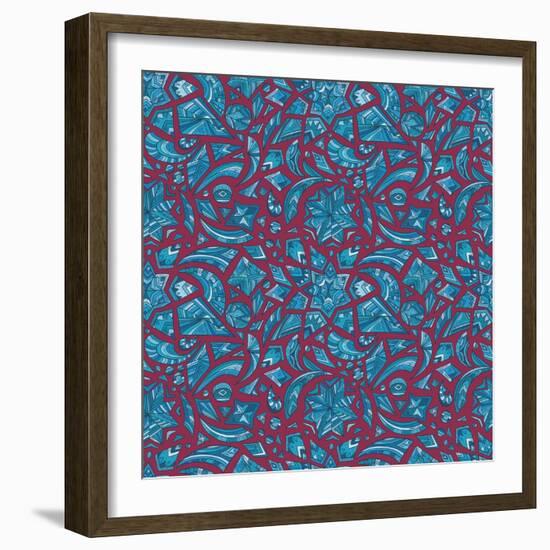 Creative Tribal Pattern-kisika-Framed Art Print