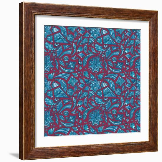 Creative Tribal Pattern-kisika-Framed Art Print