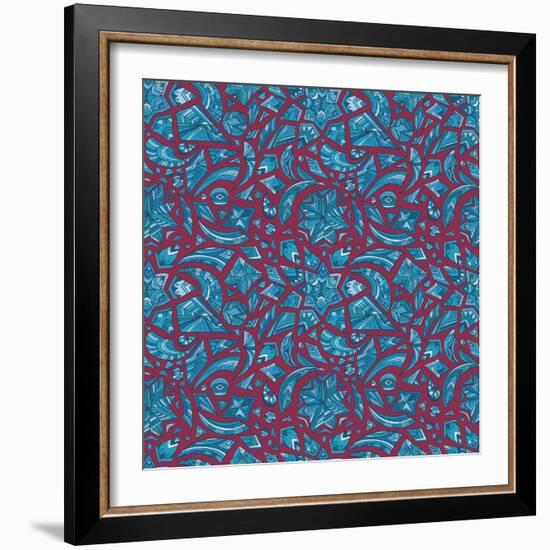 Creative Tribal Pattern-kisika-Framed Art Print