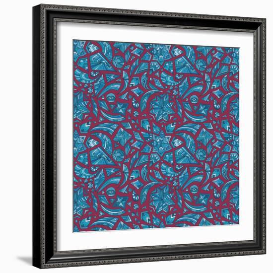 Creative Tribal Pattern-kisika-Framed Art Print